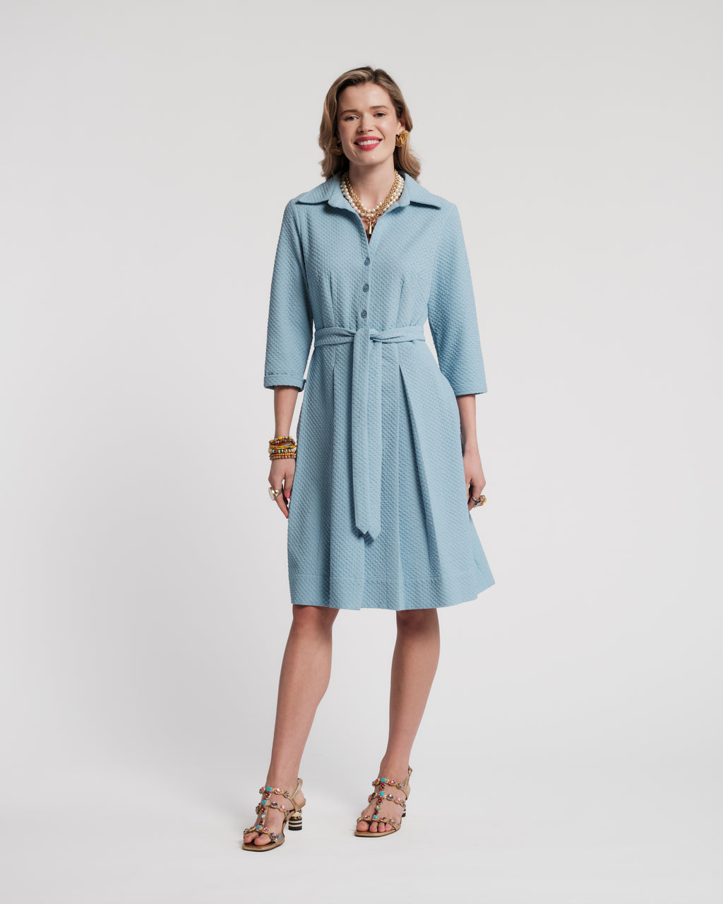 Bellini Waffle Dress - Air Blue Frances Valentine Bellini Waffle Dress - Air Blue Frances Valentine