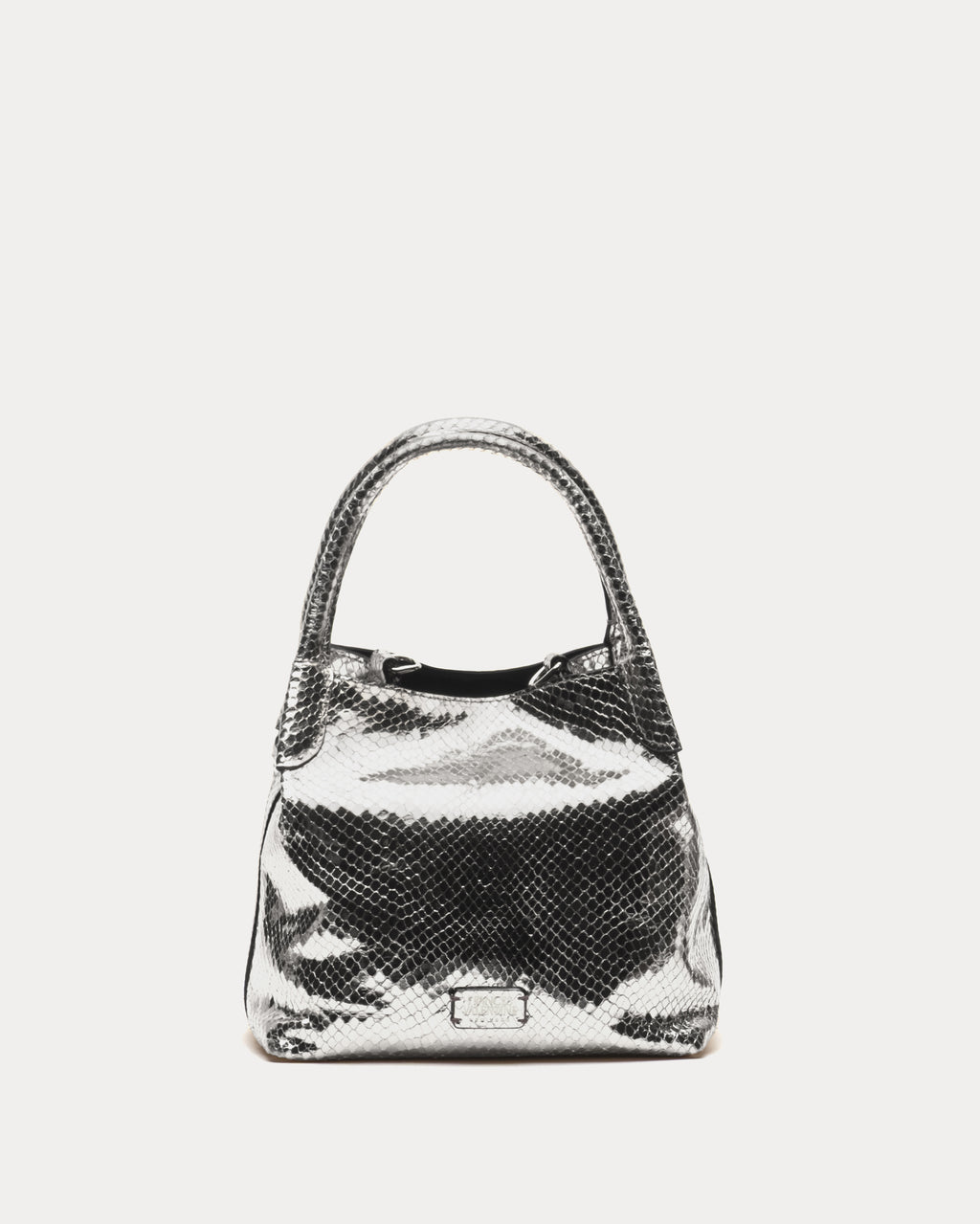 Teeny Sweet Pea - Metallic Snake Leather Silver – Frances Valentine
