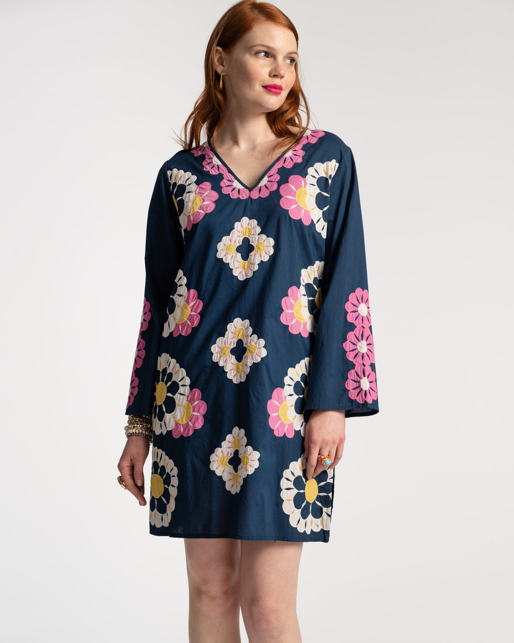 Goldie Tunic Sunrise Navy Multi – Frances Valentine