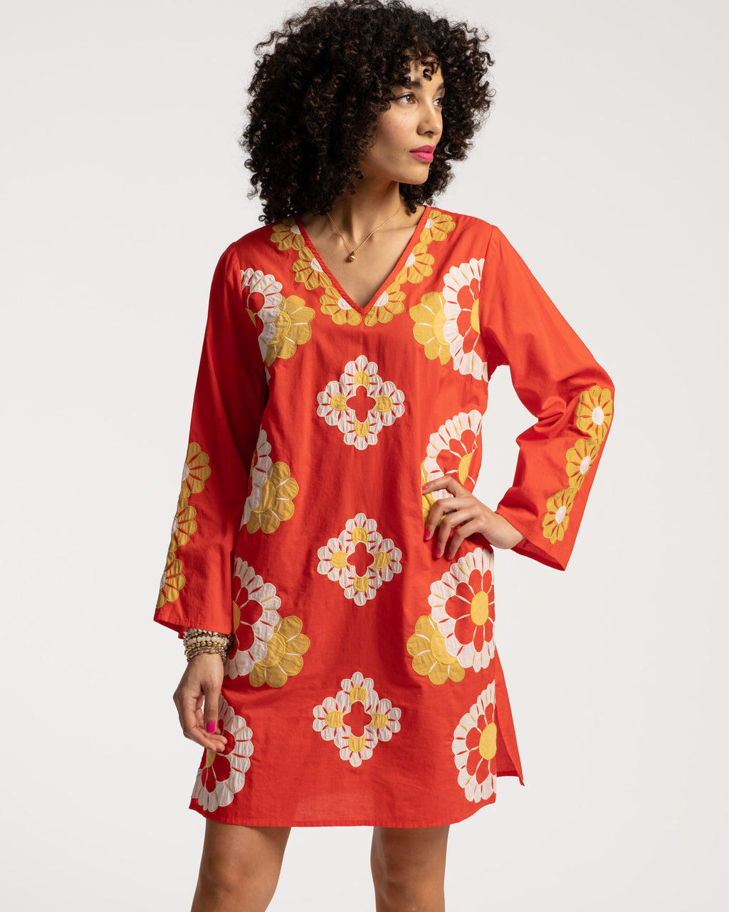 Goldie Tunic Sunrise Coral Multi