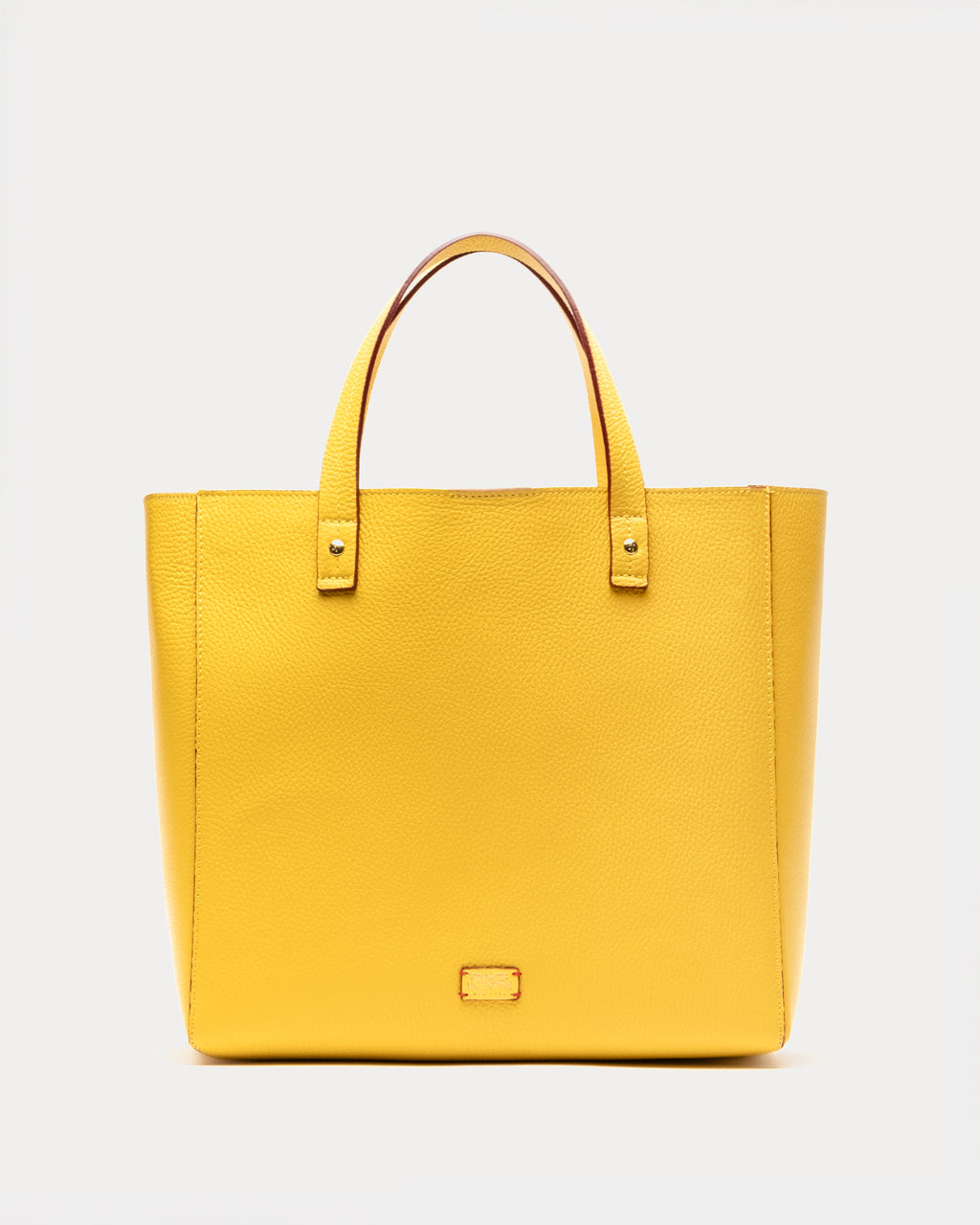 Margaret Large Margaret Tote - Tumbled Leather Canary – Frances Valentine