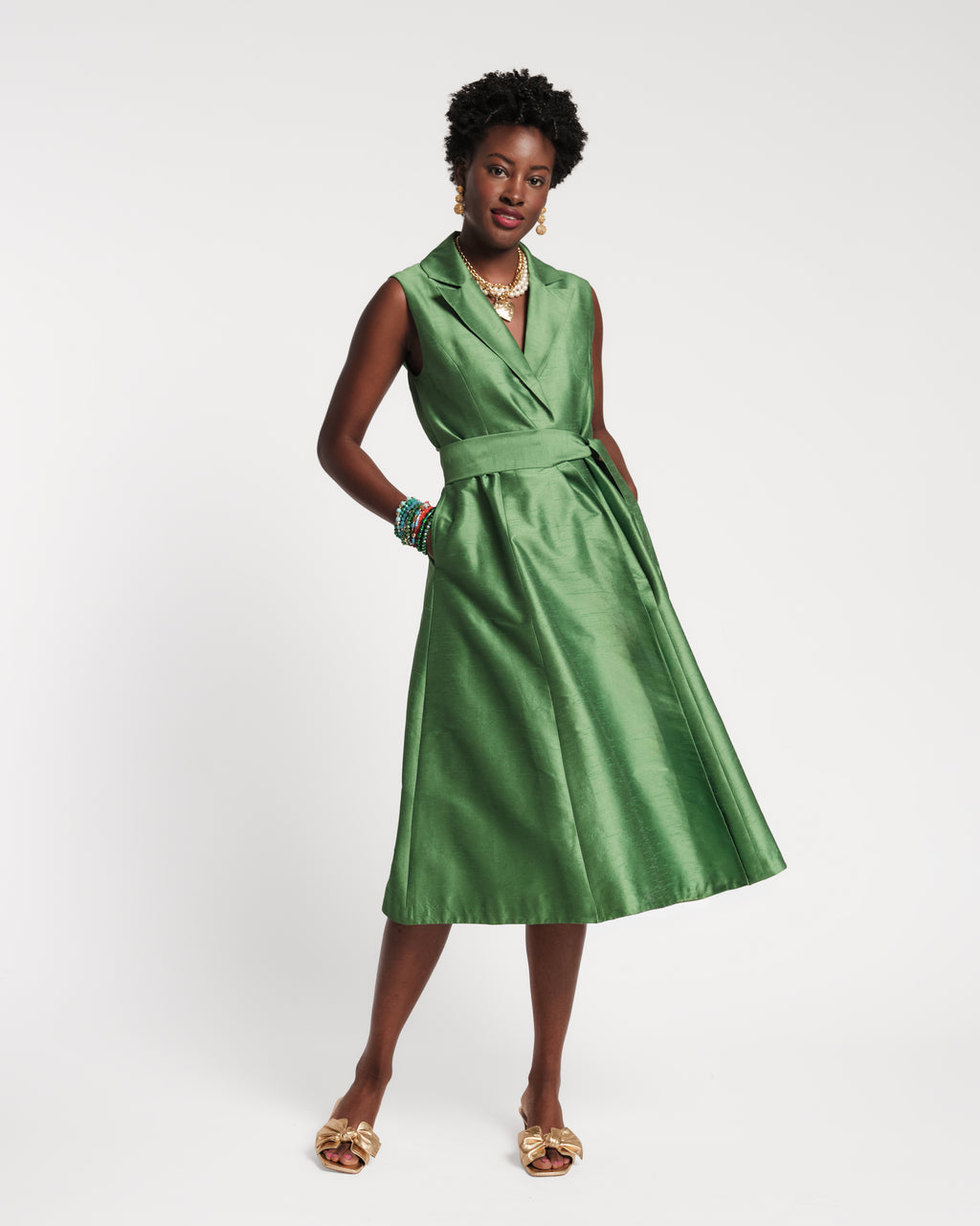 Lucia Wrap Dress - Fern – Frances Valentine