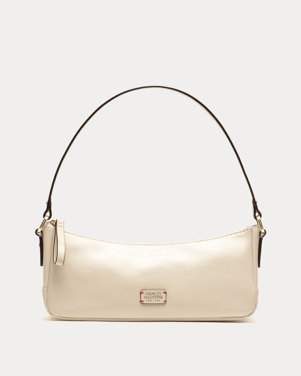 Mia Mini Shoulder Bag - Crinkled Leather Oyster – Frances Valentine