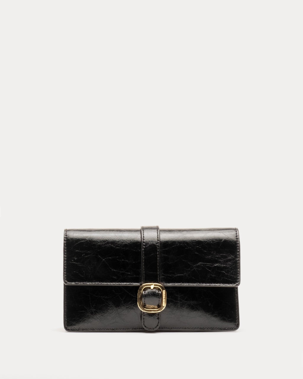Accordion Wallet - Crinkled Leather Black – Frances Valentine