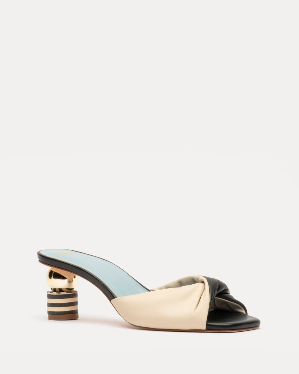 Farah Twist Kickball Heel Nappa Black Oyster – Frances Valentine