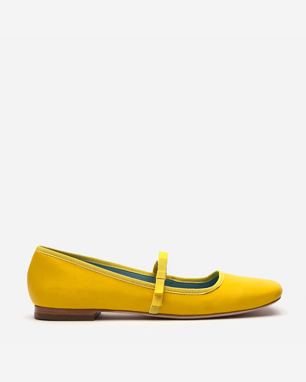 Yellow mary jane flats discount