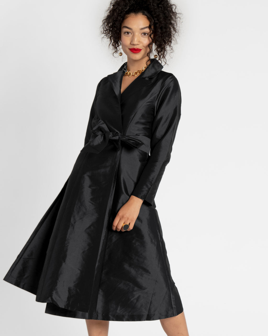Lucille Wrap Dress Black