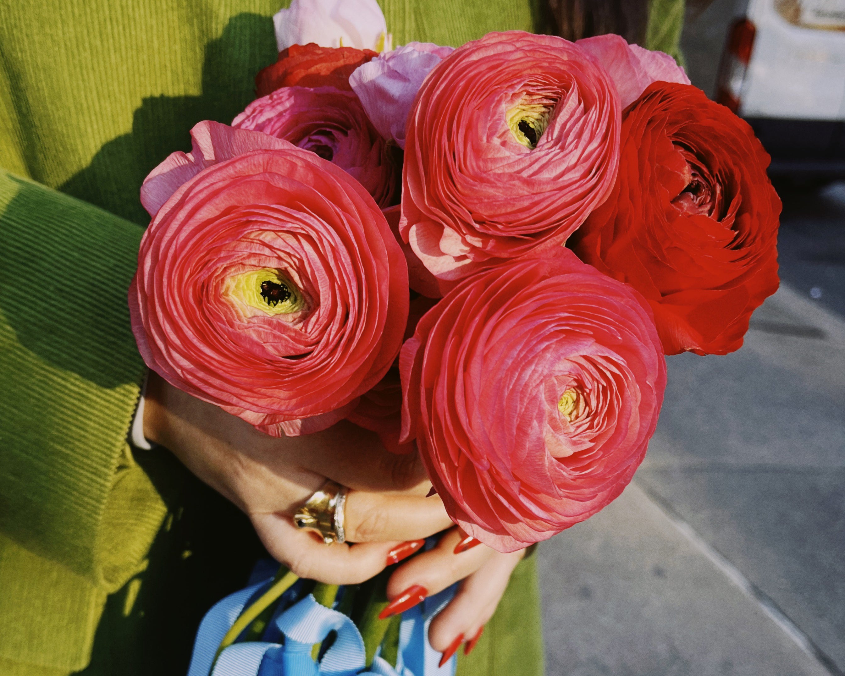 "Would you like a flower?"