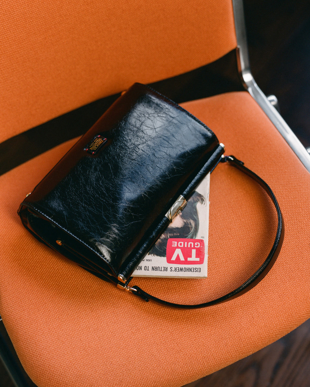 MTM Frame Bag - Crinkled Leather Black Frances Valentine