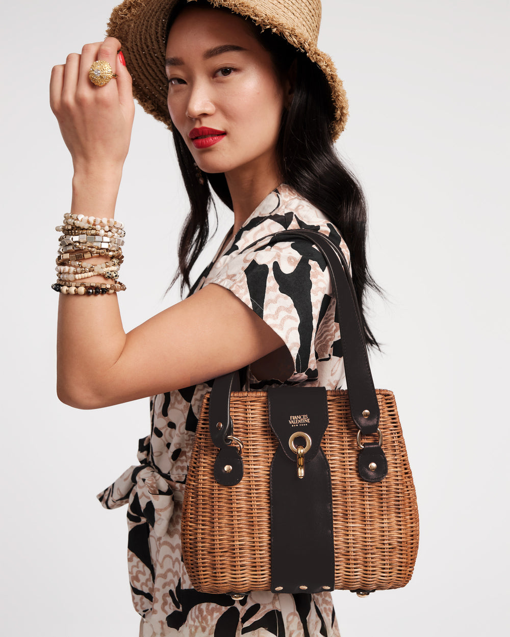 Gigi Basket - Toast/Black - Frances Valentine
