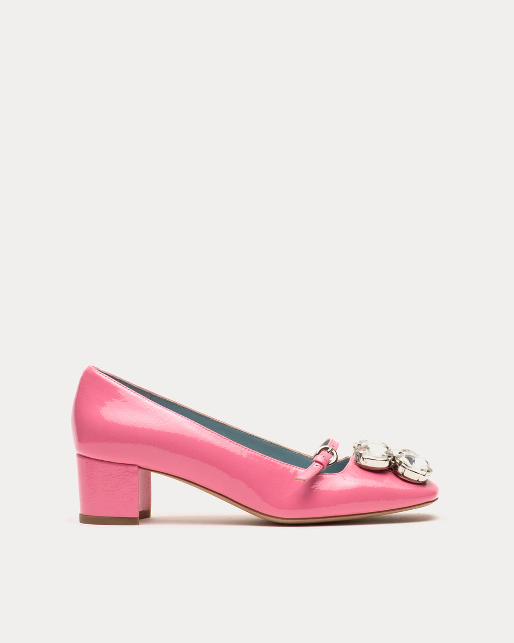Josephine Heel - Crinkled Leather Pink - Frances Valentine