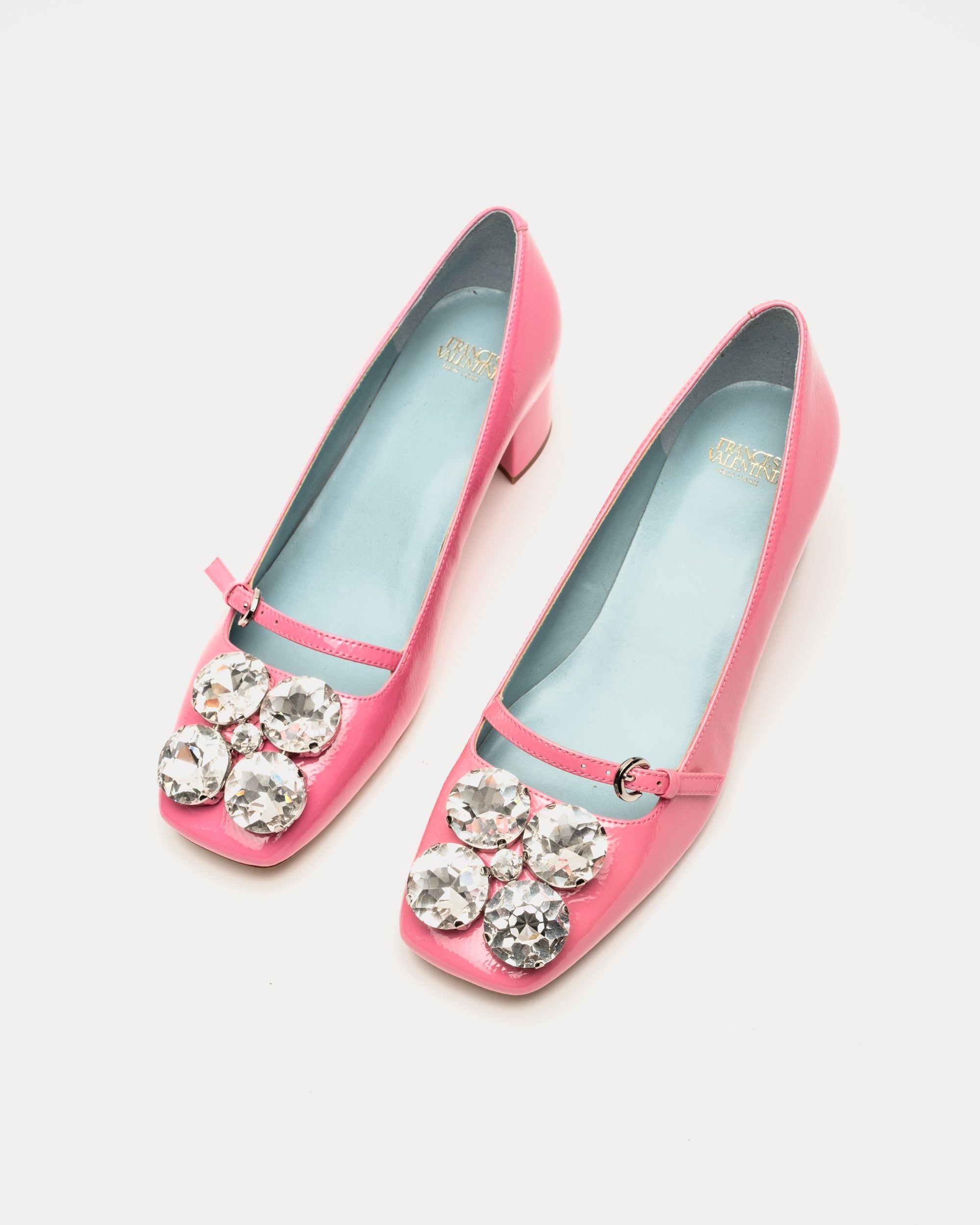 Josephine Heel - Crinkled Leather Pink – Frances Valentine