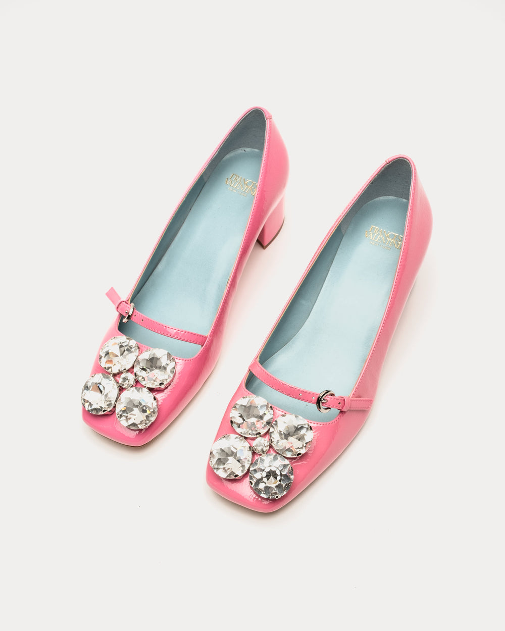 Josephine Heel - Crinkled Leather Pink - Frances Valentine