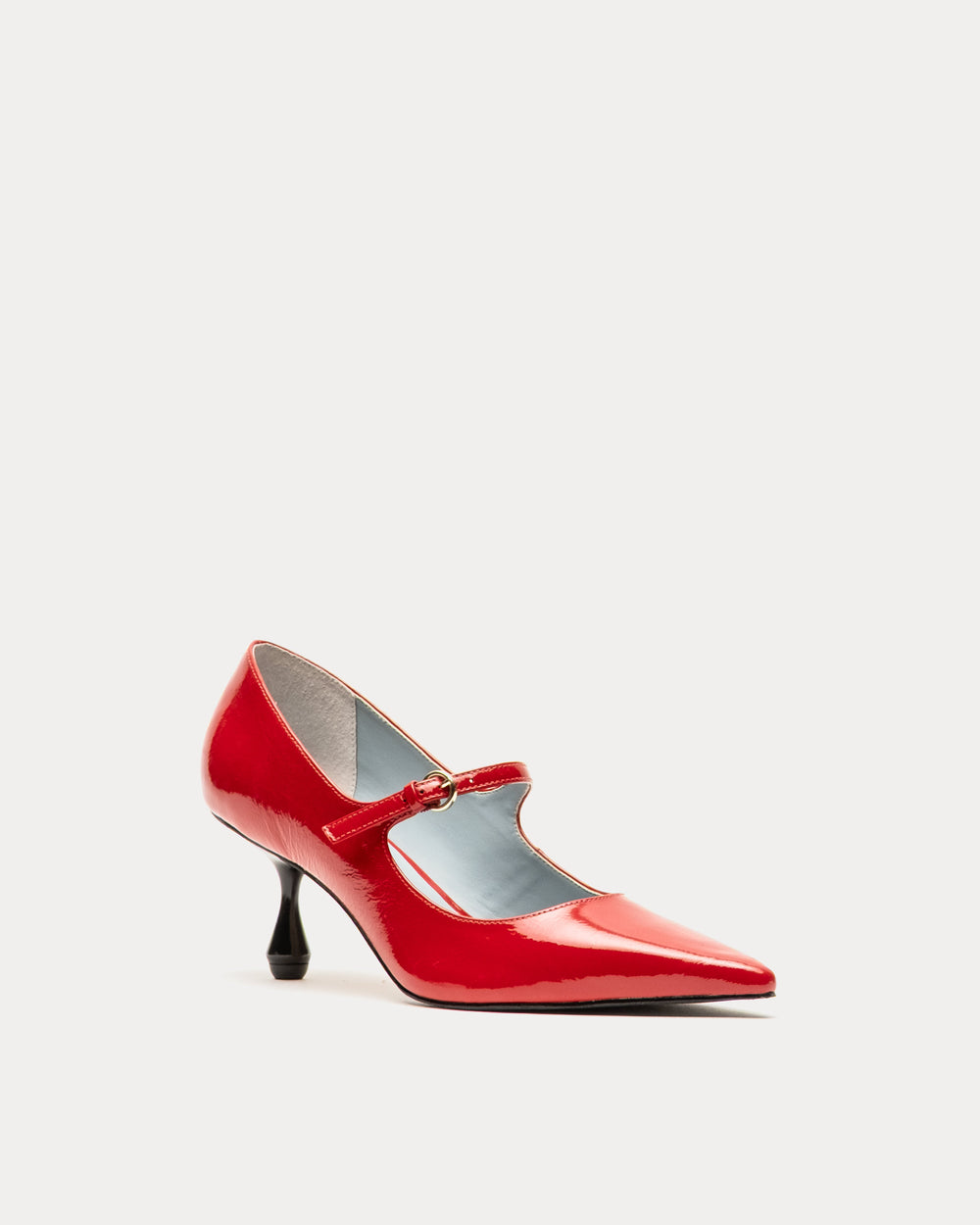Naomi Pump - Crinkled Leather Red - Frances Valentine