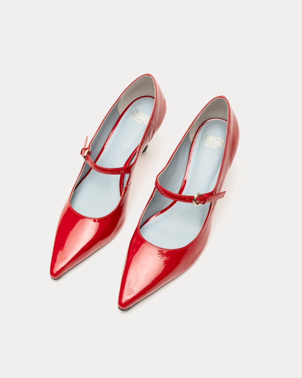 Naomi Pump - Crinkled Leather Red - Frances Valentine
