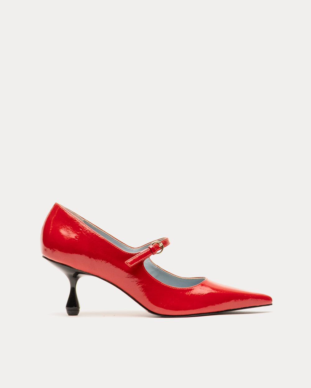 Naomi Pump - Crinkled Leather Red - Frances Valentine