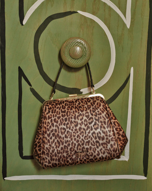 Katherine Frame Bag - Metallic Leopard Frame Bag Frances Valentine