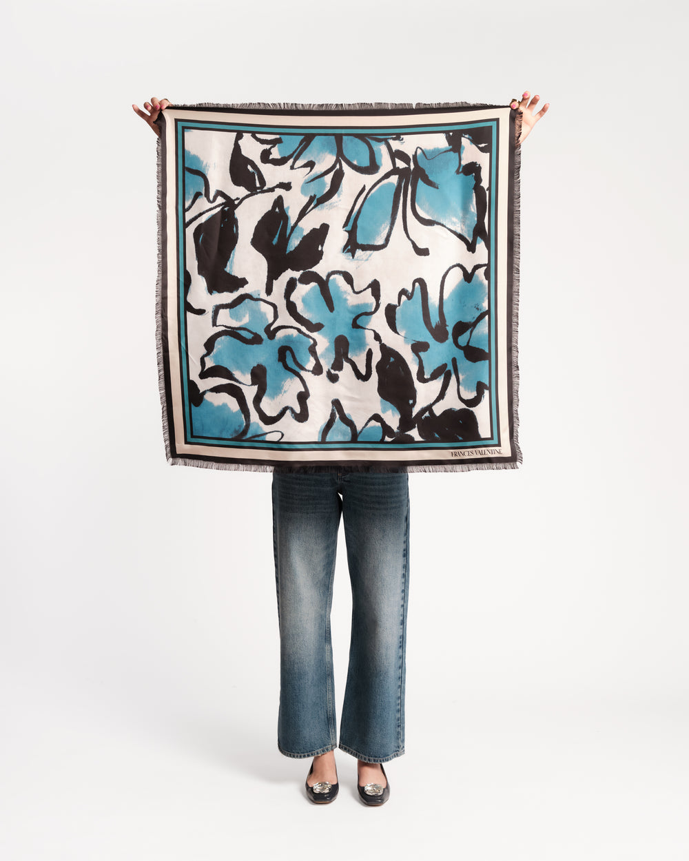 Silk Scarf 36" - Abstract Meadow