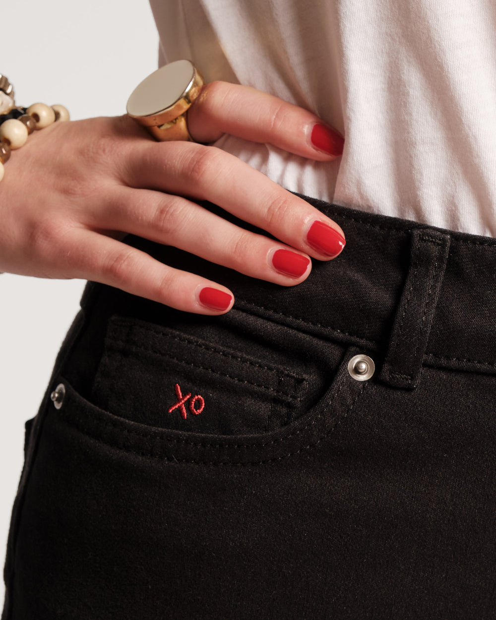 Ace Jean Stretch Denim - Black - Frances Valentine