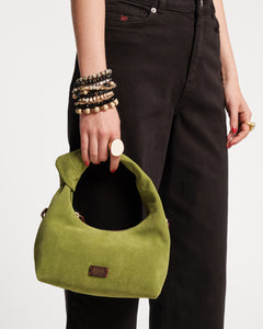 Tinsley Hobo Suede Green - Frances Valentine