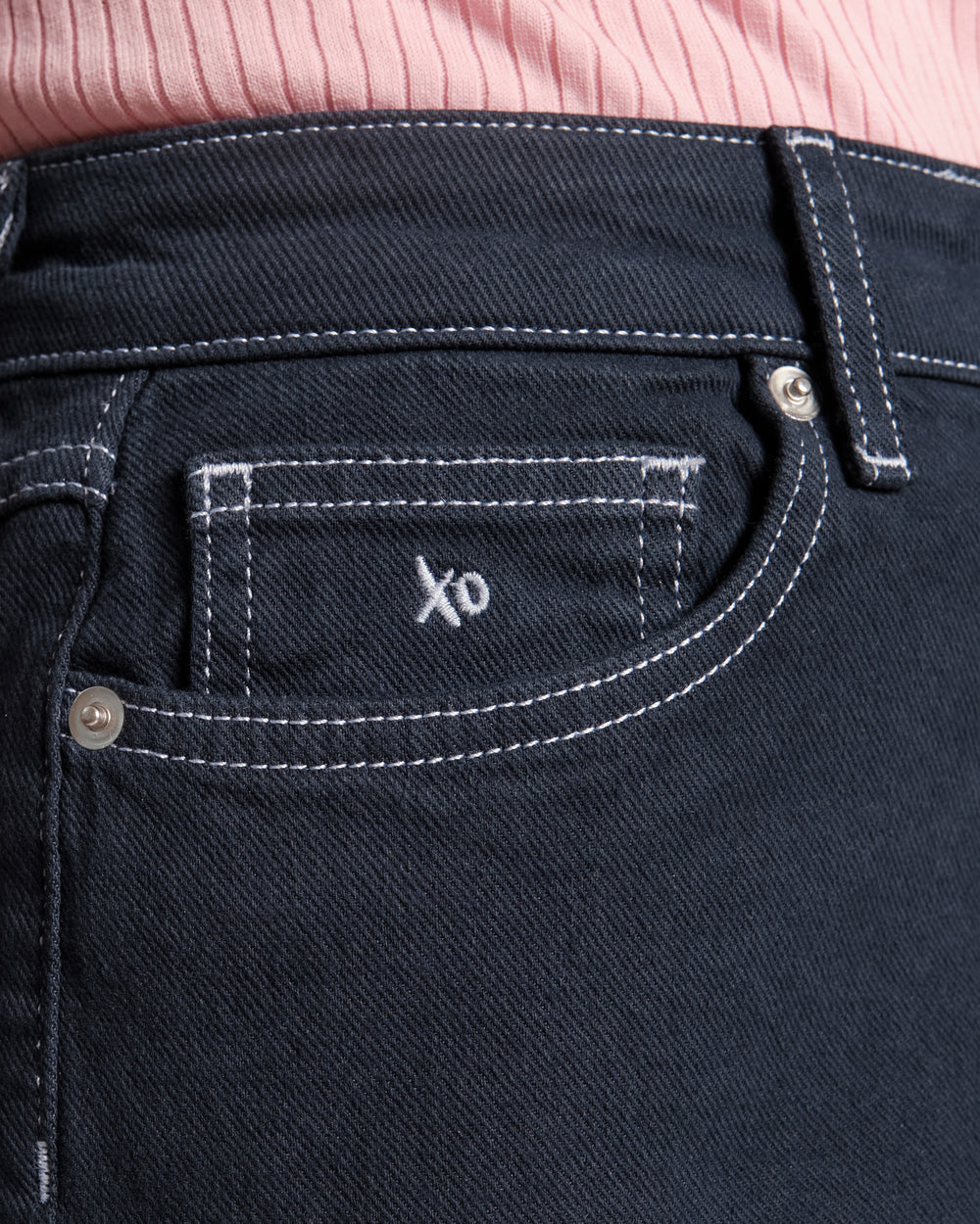 Ace Jean Solid Denim Cotton Indigo Frances Valentine