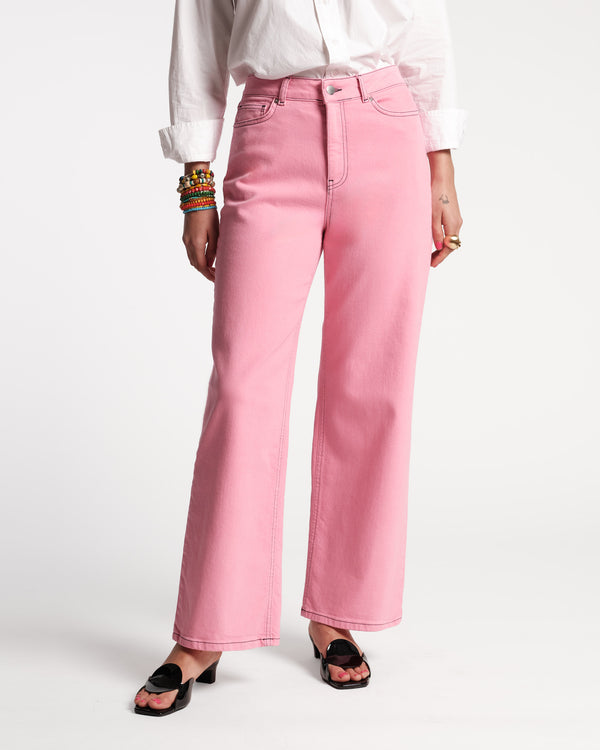 Ace Jean Stretch Denim - Pink - Frances Valentine