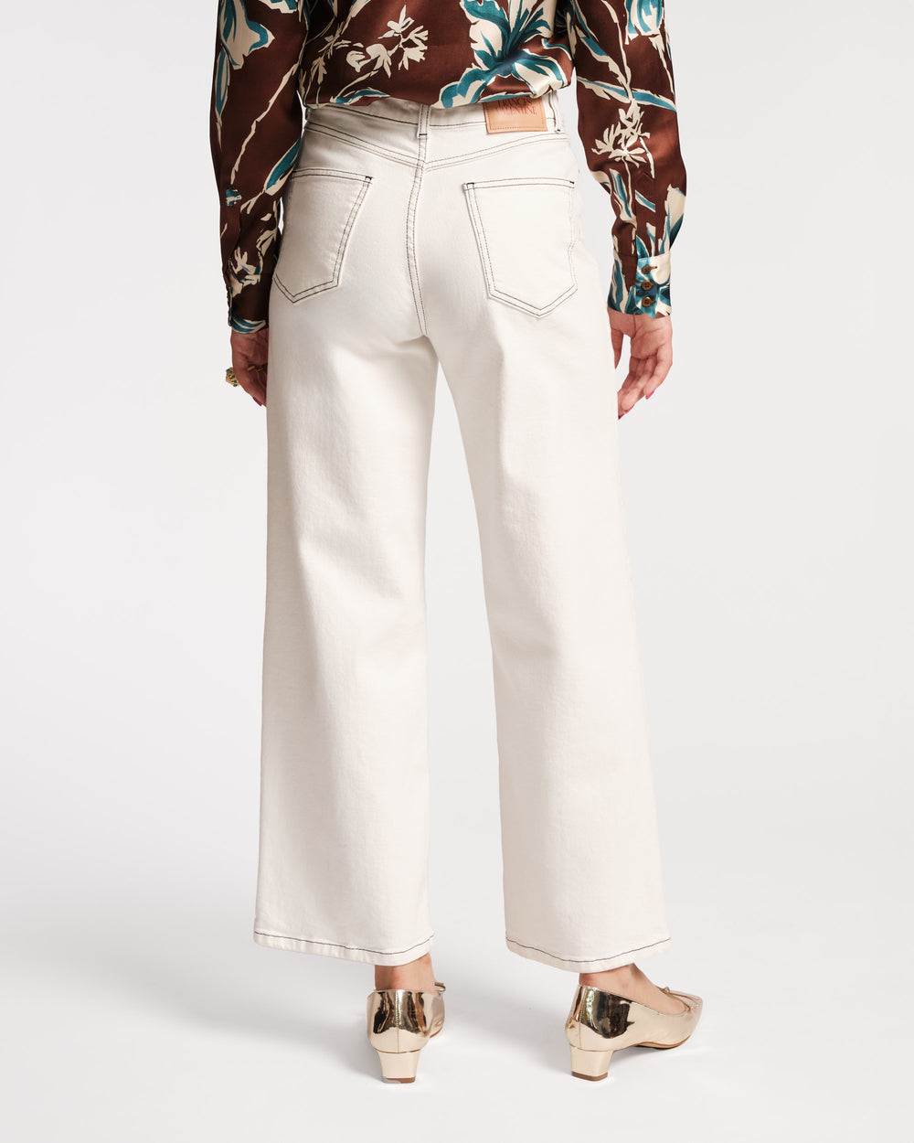 Ace Jean Stretch Denim - White - Frances Valentine