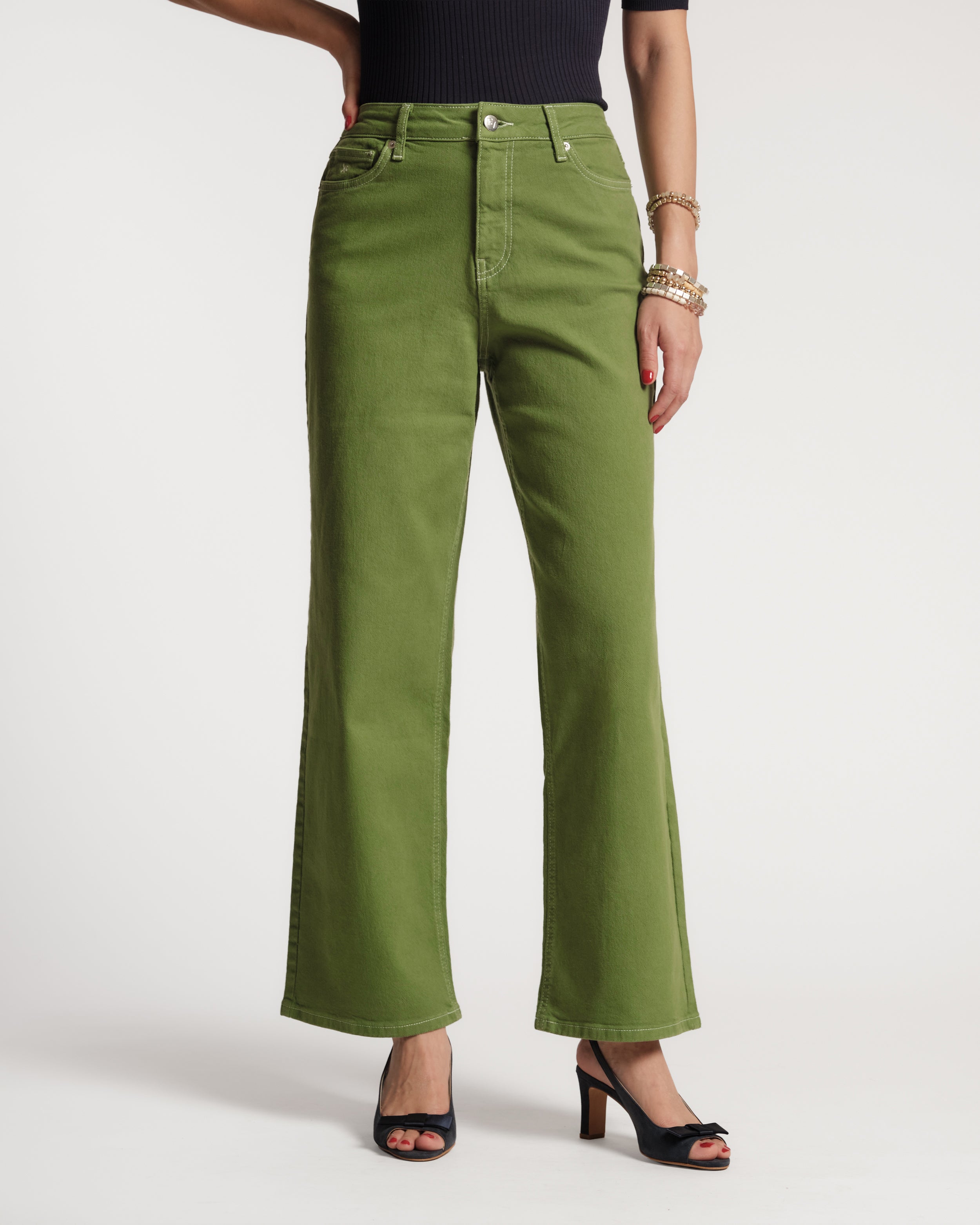 Ace Jean Stretch Denim - Treetop – Frances Valentine