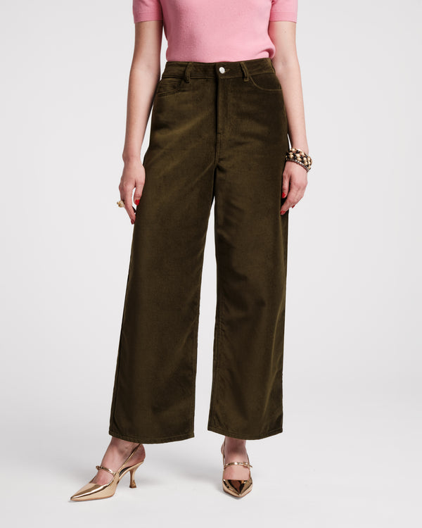 Ace Velvet Pant - Olive - Frances Valentine