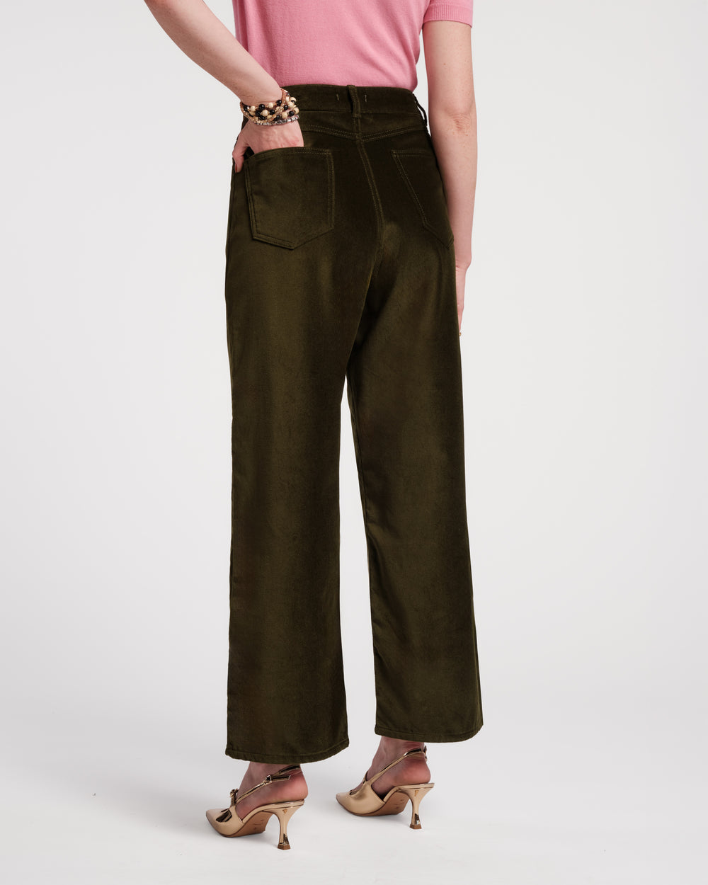 Ace Velvet Pant - Olive - Frances Valentine