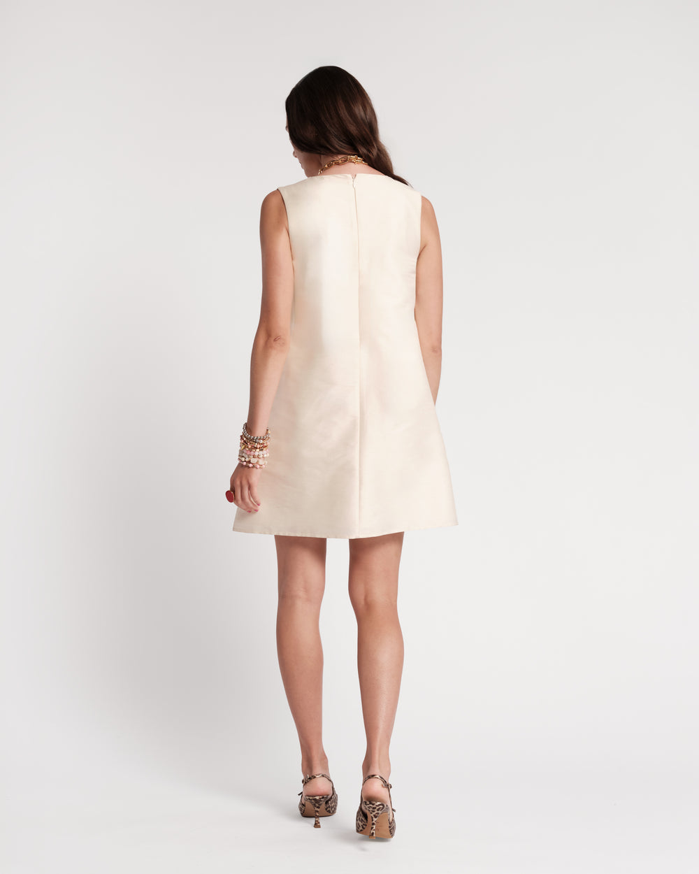 Alice Shift Dress - Oyster Poppy Dresses Frances Valentine