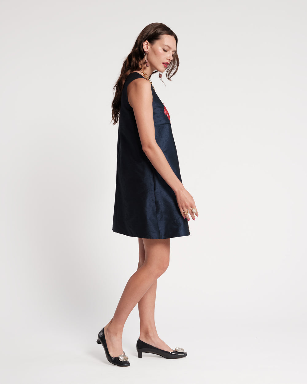 Alice Shift Dress - Oyster Poppy Dresses Frances Valentine
