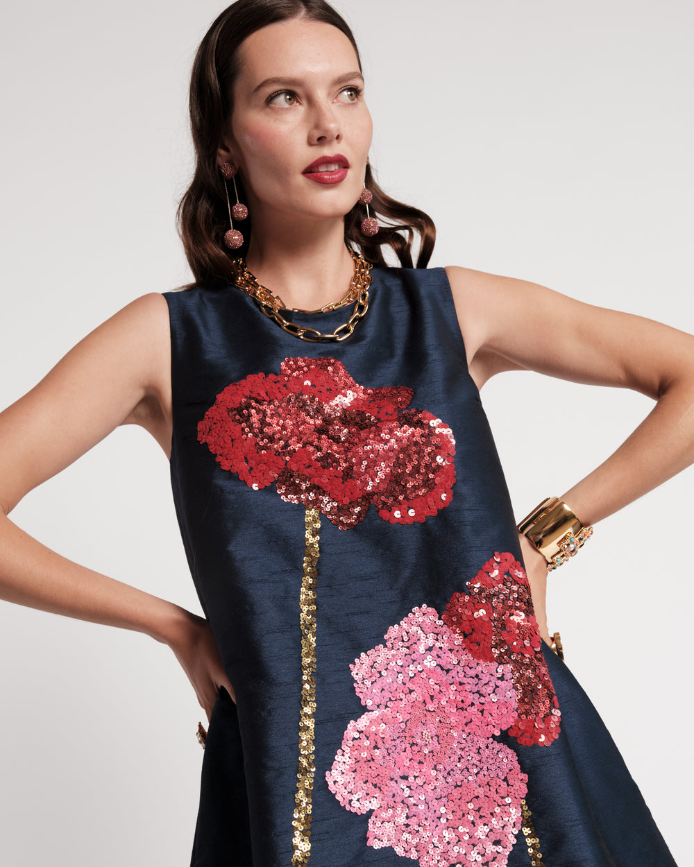 Alice Shift Dress - Oyster Poppy Dresses Frances Valentine