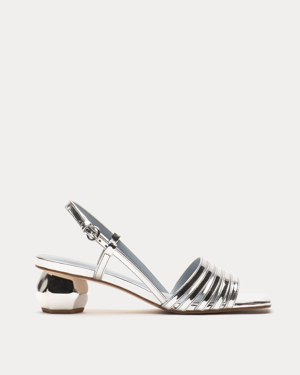 Ally Heel Vegan Mirror Vegan Mirror Silver Frances Valentine
