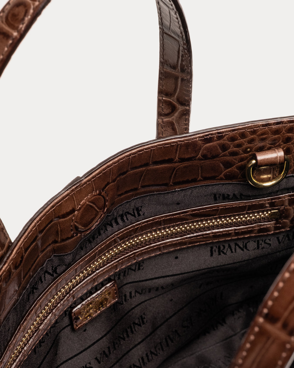 Amalie Tote - Croc Emboss Chocolate