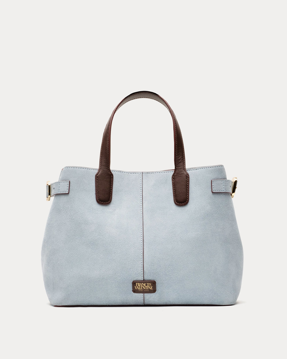 Amalie Suede Tote - Light Blue - Frances Valentine