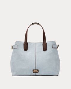 Amalie Suede Tote - Light Blue - Frances Valentine