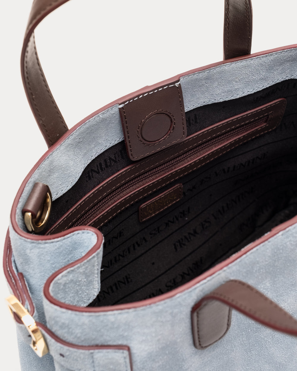 Amalie Suede Tote - Light Blue - Frances Valentine