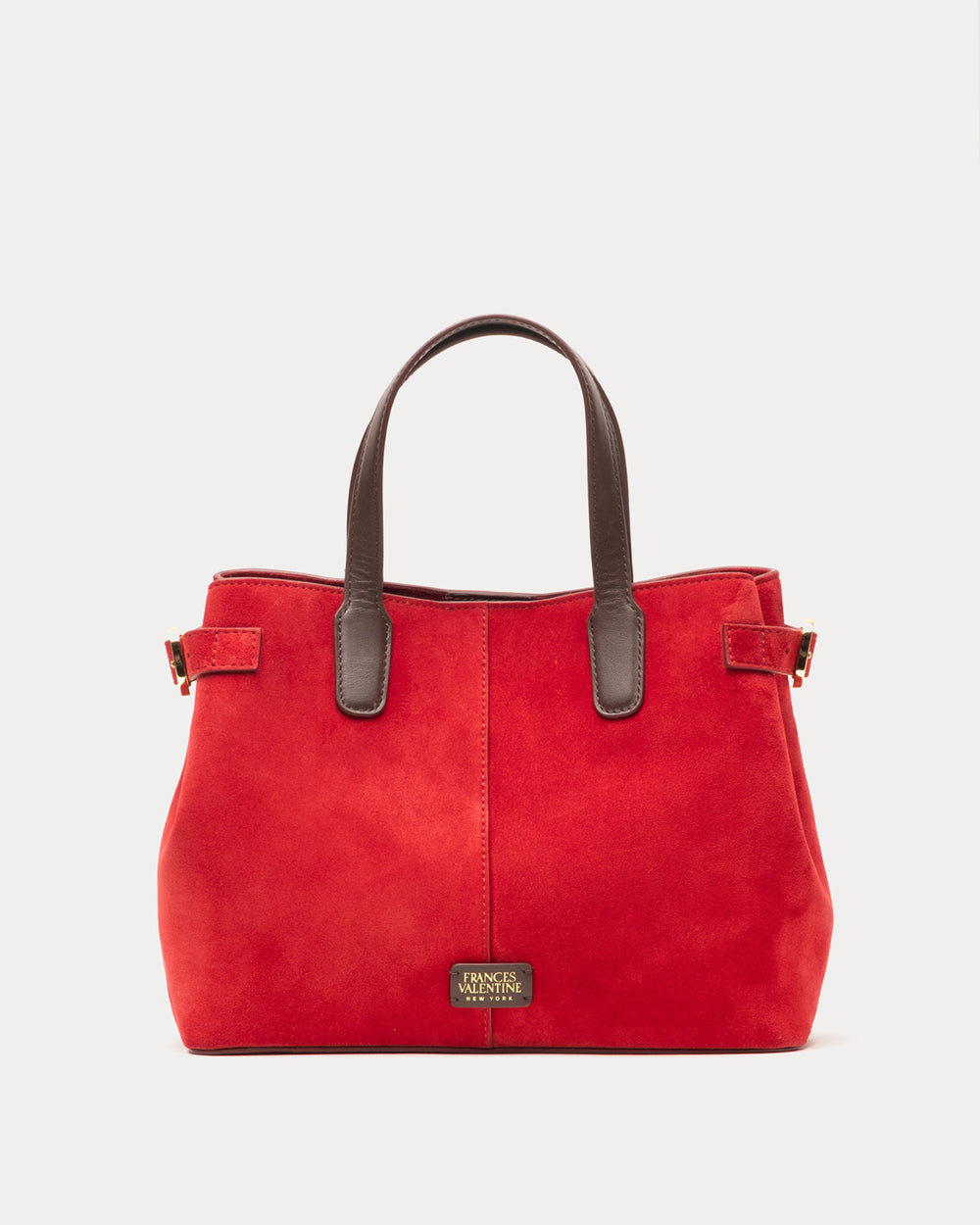 Amalie Suede Tote - Red - Frances Valentine