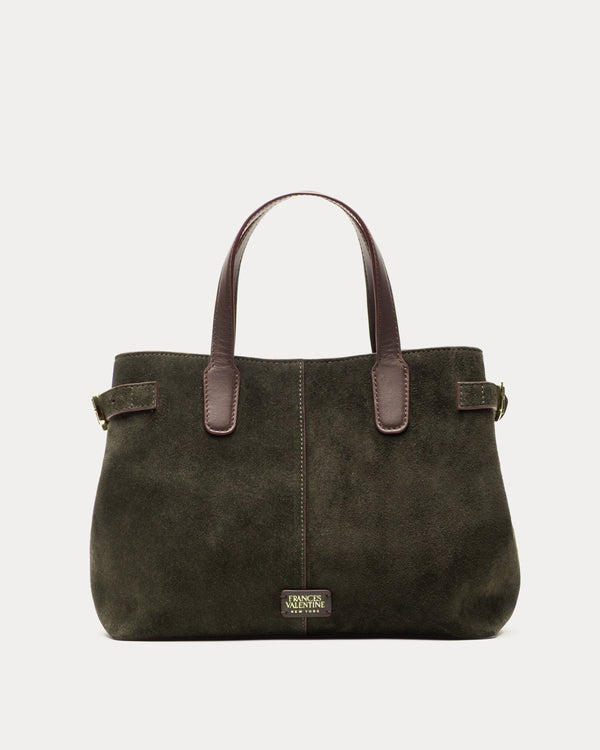 Amalie Suede Tote - Olive - Frances Valentine