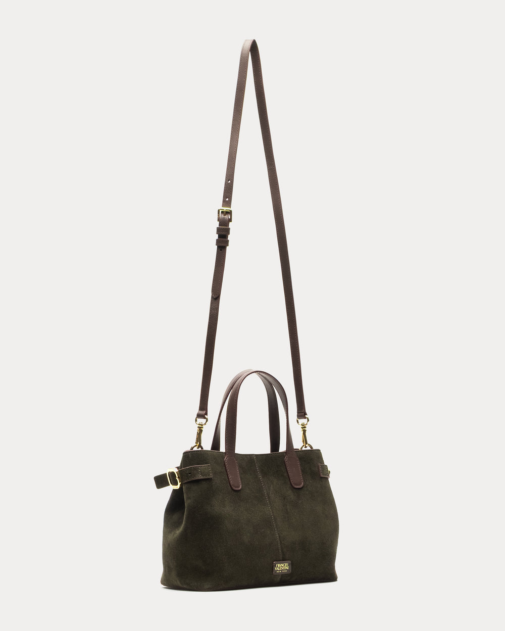 Amalie Suede Tote - Olive - Frances Valentine