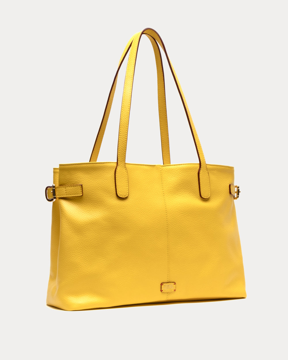 Large Amalie Tote - Tumbled Leather Canary Handbag Frances Valentine