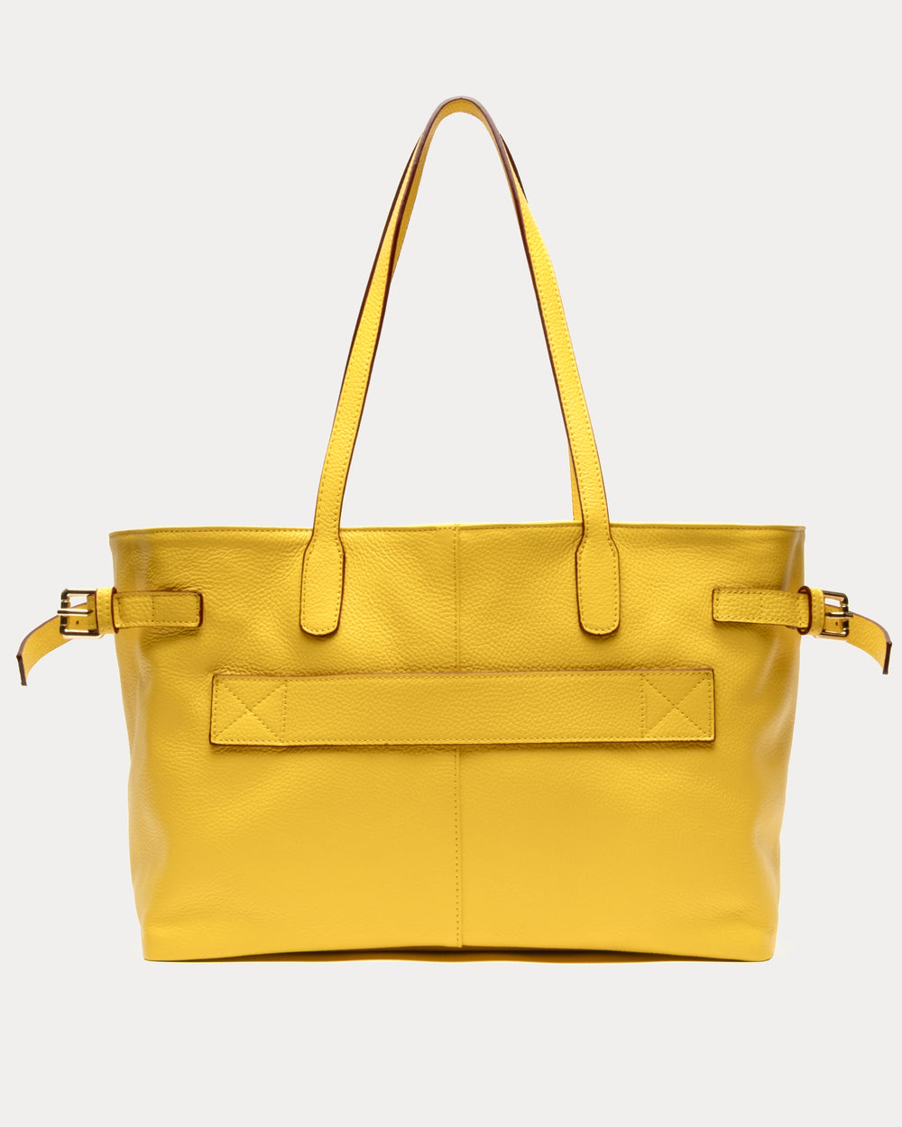 Large Amalie Tote - Tumbled Leather Canary Handbag Frances Valentine