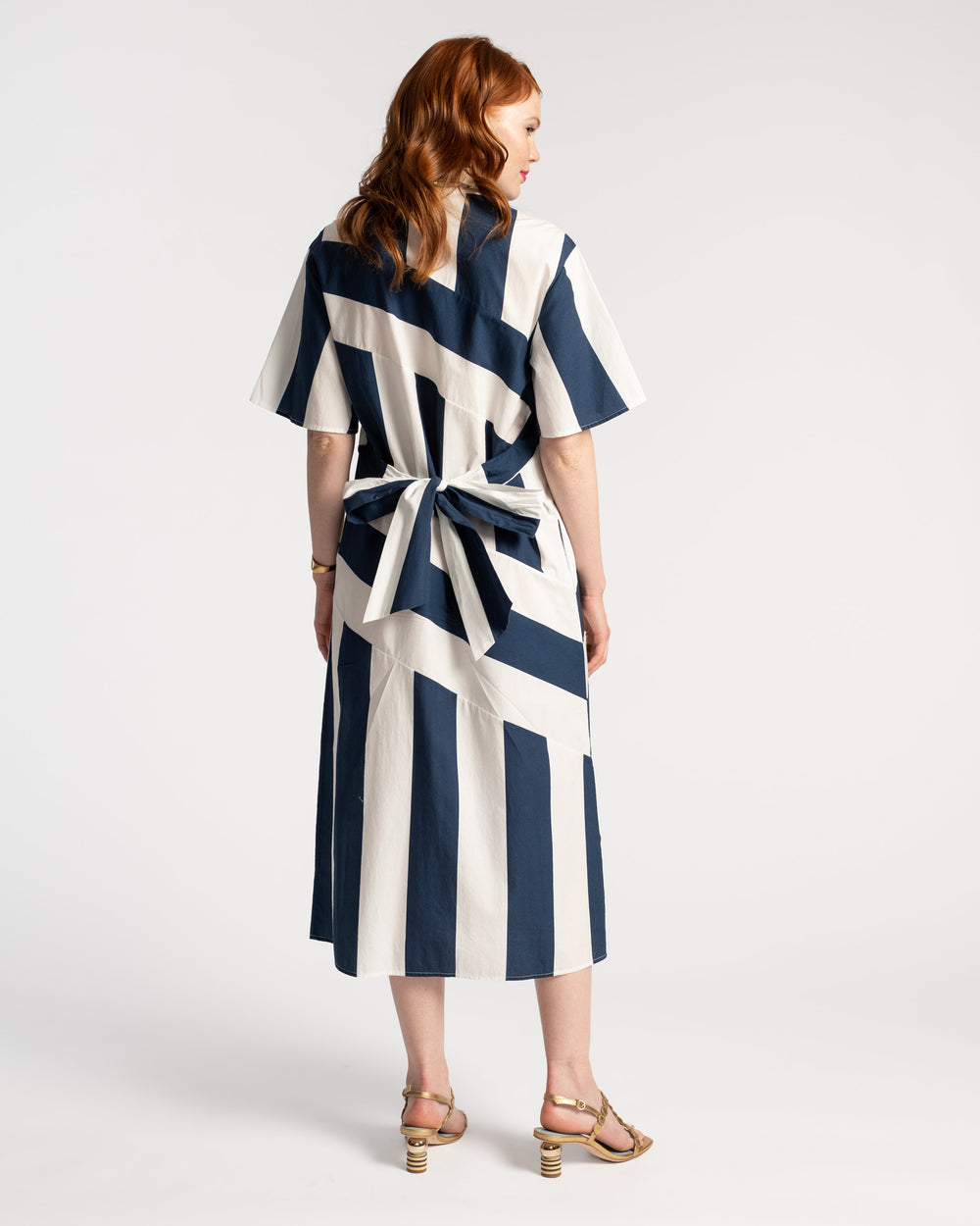Amanda Shirtdress Stripe Navy White Dresses Frances Valentine