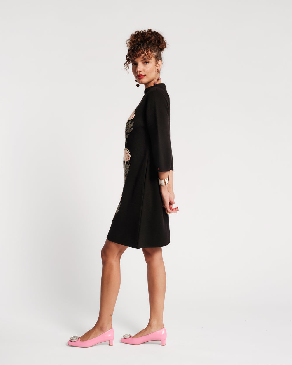 Annie Dress - Heirloom Floral Black Dresses Frances Valentine