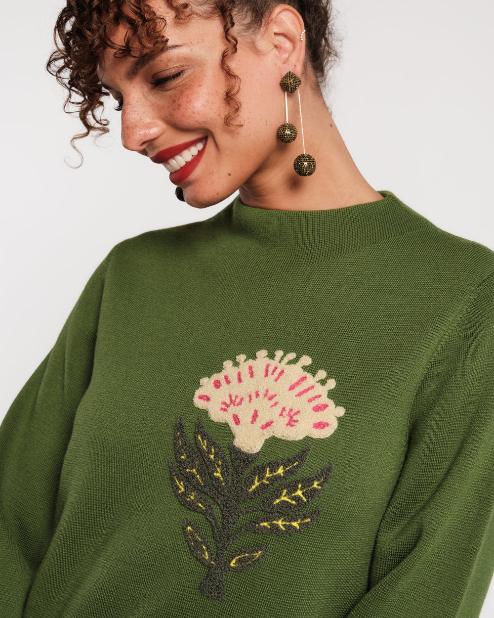 Annie Dress - Heirloom Floral Green Dresses Frances Valentine