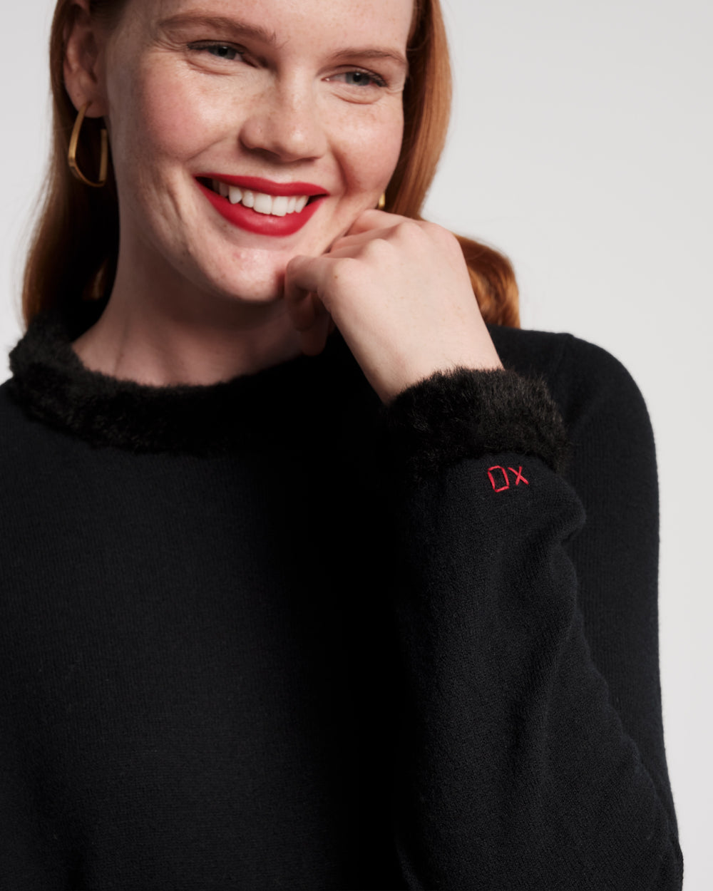 Aude Wool Sweater - Black - Frances Valentine