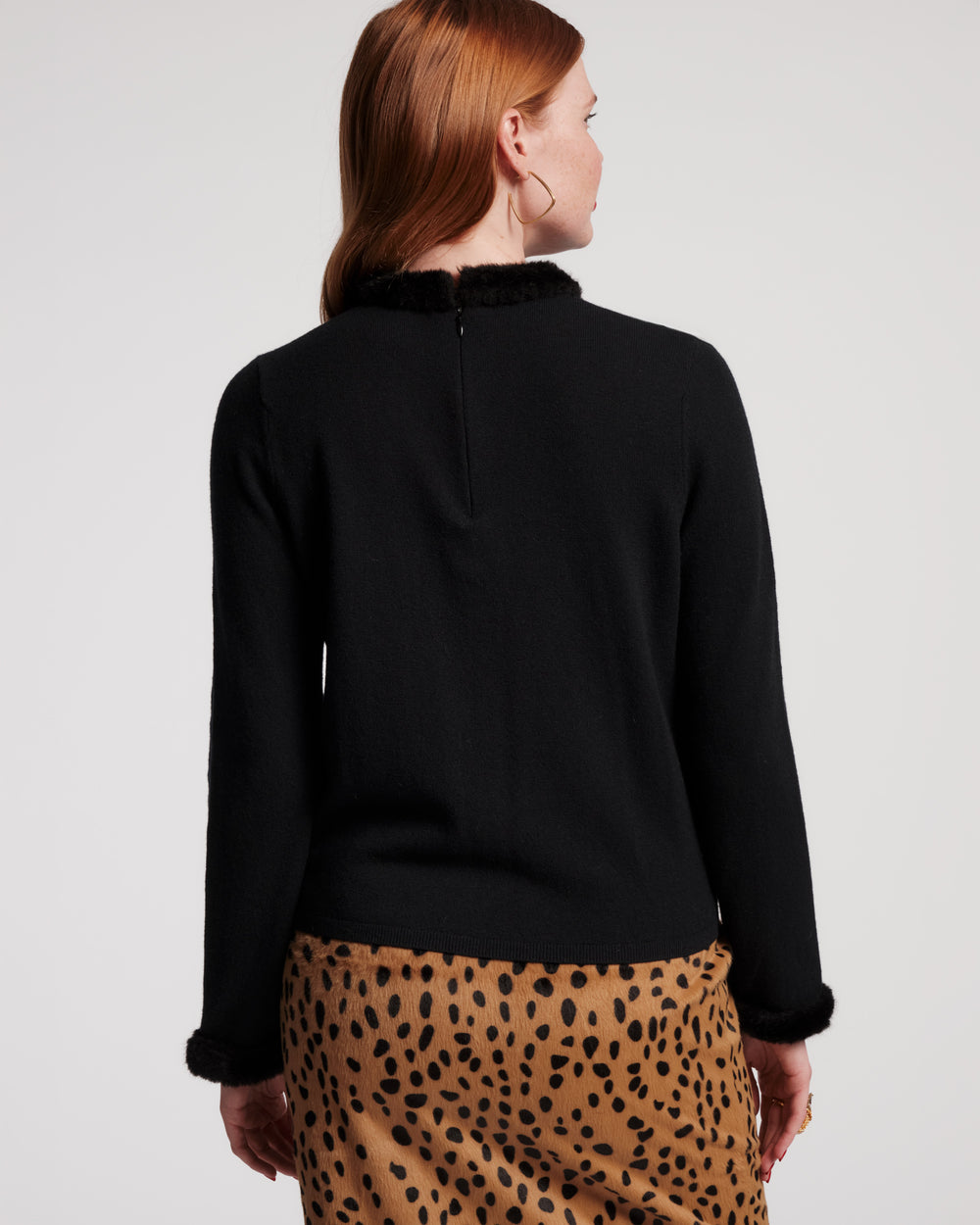 Aude Wool Sweater - Black - Frances Valentine