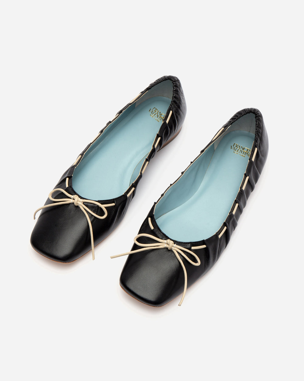 Ava Ballerina Flat - Nappa Leather Black Flats Frances Valentine