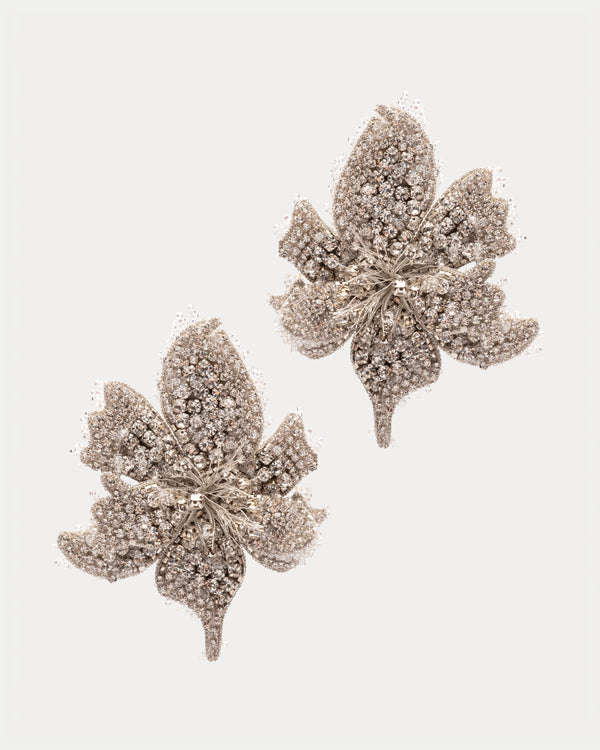 Azalea on Ice Earring - Silver Earrings DEEPA GURNANI